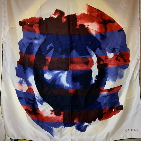 ❤️💙NWT Gucci Scarf Interlocking G Blue - Picture 3 of 6
